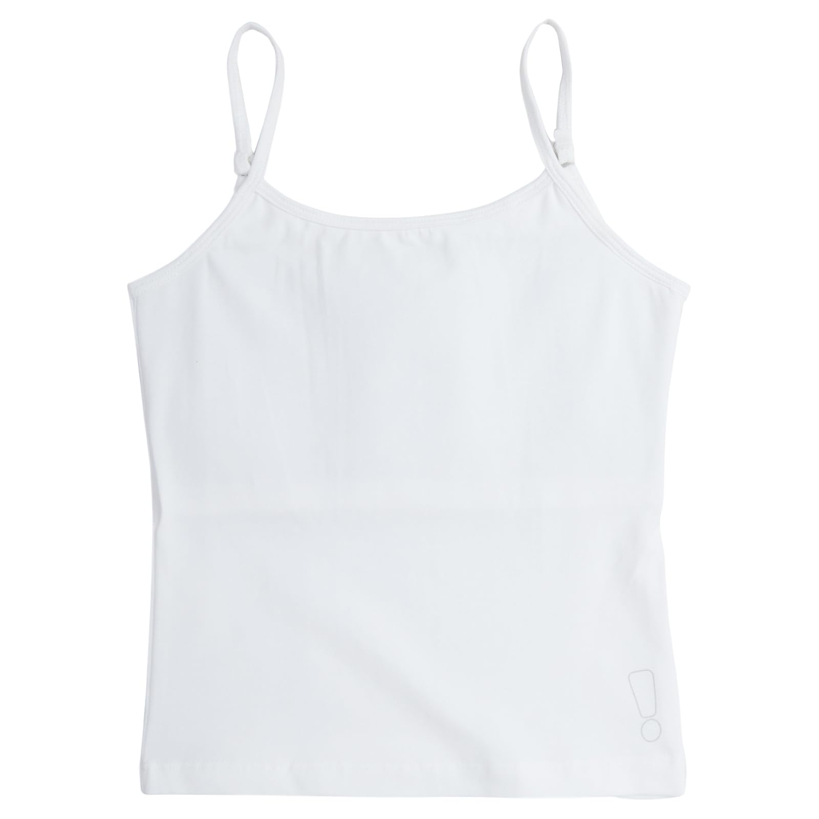 YouGotPlanB Cotton Padded Camisole | Pack of 1 | Ages 8-16 Years | Built-in Light Padding | Full Coverage | Perfect for School White - Image 3 thumbnail