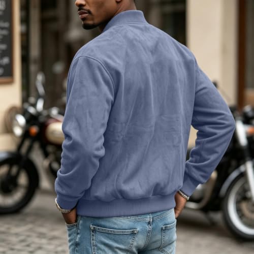 Mens Bomber Jacket Zip Up Business Casual Light Jackets with Pockets 2026 - image 3