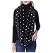 Produktbild WHSHINE Damen Plüsch Schal Mode Tupfen Drucken Schal Lätzchen Kunstpelz Schal Winter Warm und Gemütlich Schlauchschal Loop-Schal Hochwertige Winterschal(Schwarz,1PC)