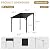 Shintenchi 10’x 8’ Gazebo for Patio on Clearance,Hard Top Lean to Gazebo Pergola with UV Protection Roof,Large Wall-Mounted Heavy Duty Awnings for Patio, Decks, Backyard and More