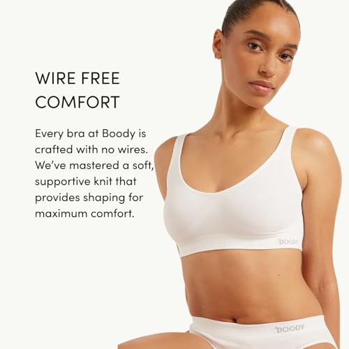 Image of Boody -Seamfree Crop Bra -Seamless Bralette -No Padding, Clips, Fastenings, Wires -Bamboo Viscose -Low-Medium Support Pull-On