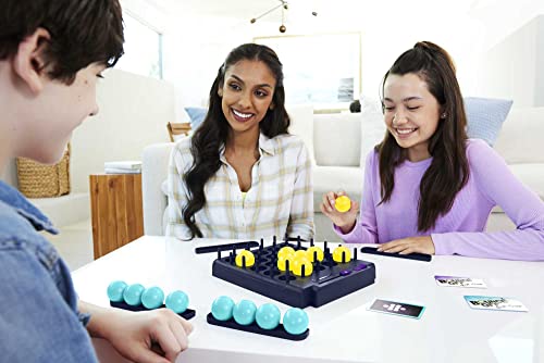 Mattel Games HKR53 - Bounce-Off POP-Out Partyspiel für Familien, Jugendliche, Erwachsene mit 16 Bällen, 20 Herausforderungskarten, Spielgitter mit Timer, Geschenk für Kinder ab 7 Jahren