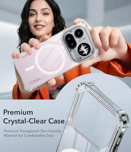 Image of Jkobi Shockproof Crystal-Clear Back Cover for Nothing Phone 4A Pro 5G (Magsafe Wireless Support | Drop & Camera Protection | Hard Polycarbonate)
