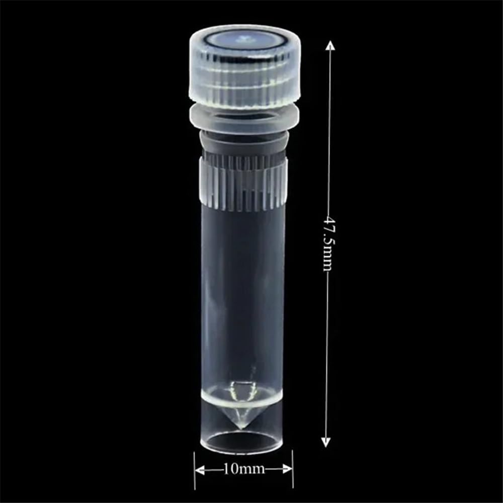500 pezzi Cryo Tube 1,5 ml Sottotubo con scala e rondelle in silicone Altezza 47,5 mm