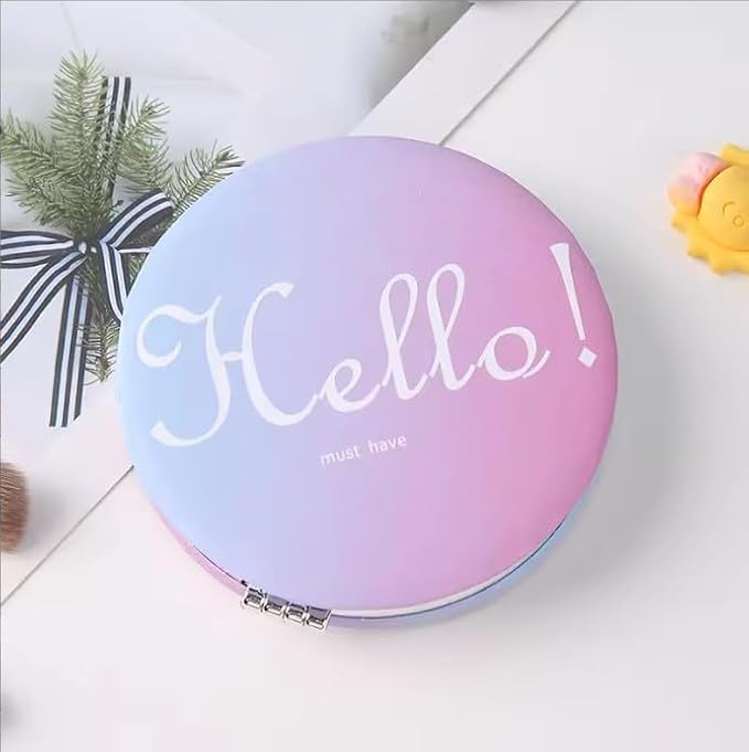 Compact Pocket Mirror for Women Girls Foldable Double Sided Makeup Mirror Portable Handbag Travel Mirror Cartoon Printed Mini Vanity Mirror Round. 1 Pcs-image-9