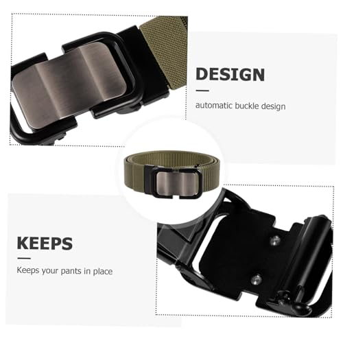Men's Nylon Automatic Buckle Belt Waistband for Casual Jeans Outdoor Activities Lightweight Design Versatile4