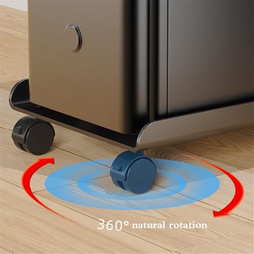 Soporte para CPU metálico resistente con ruedas giratorias para PC, móvil y estable para alfombra, accesorios para torre de PC para gaming miniatura 3