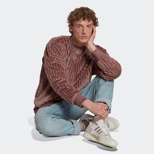 adidas Originals Men's Ribbed Velvet Crew Sweatshirt2