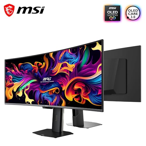 Image of MSI MPG 341CQR X36-34 UWQHD Gaming Monitor (3440x1440, 1800R), 5ª gen QD-OLED, 360Hz, 0.03ms, HDR Customization, Adaptive-Sync, KVM, HDMI 2.1, DP 2.1, USB-C (98W PD), AI Vision, Black