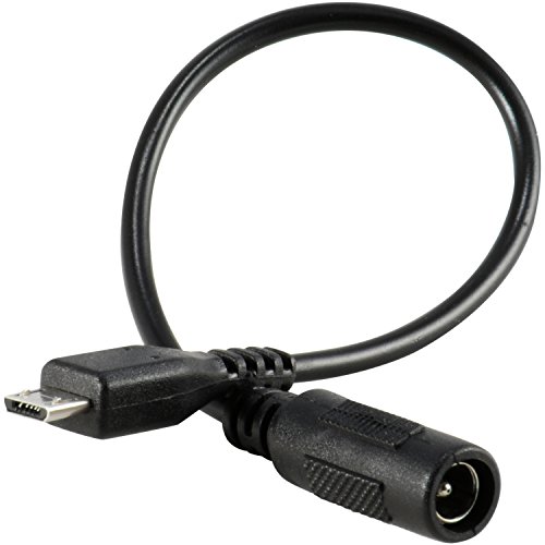 JacobsParts DC Barrel Jack to Micro-USB B Male Connector Adapter 5V Power Cable 5.5mm/2.1mm image 2