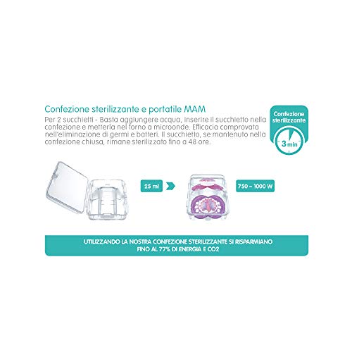 Mam Start Nanò fopspeen in set van 2, van Skinsoft siliconen met fopspeenzak, 0-2 maanden, beige en grijs - Image 5