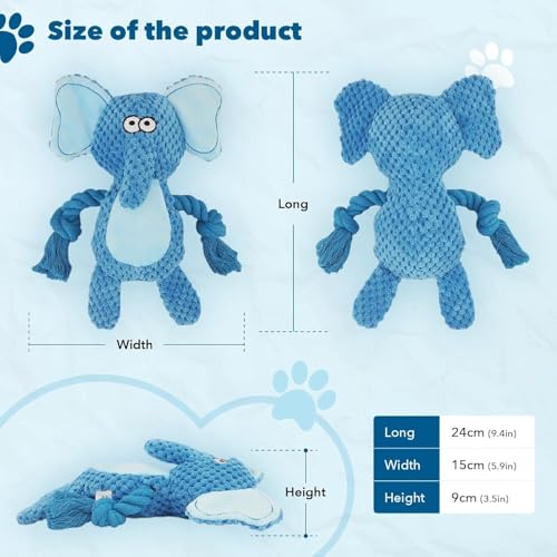 Sunshine smile Hundespielzeug,Hund Quietschspielzeug mit Knitterpapier,Plüschtier Hund Plüsch Kauspielzeug,Intelligenzspielzeug für Hunde,Hundespielzeug Kleine Hunde
