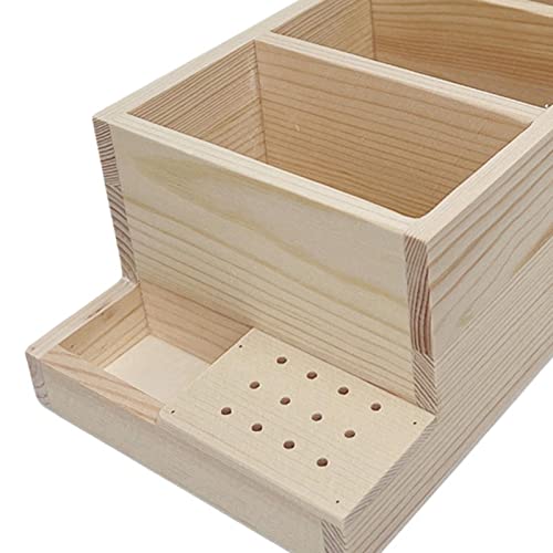 Caja de exhibición de madera para máquina y accesorios de uñas miniatura 6