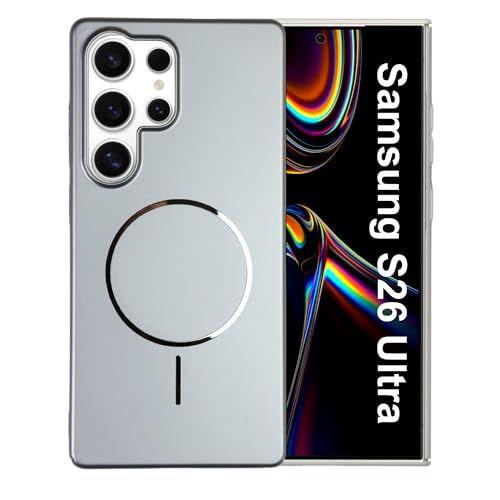 Image of AIBEX Ultra-Thin Mag-Saf Back Cover Case Compatible with Samsung S26 Ultra| Slim Fit Scratch-Resistant Matte |Magnetic Wireless Charging |Microfibre Lining | Camera Protection (PC Material) - Silver