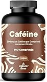 Caféine 200 mg - 400 Comprimés Vegan - Haute Dose - Cafeine Pure - Produit en Allemagne - Testé en laboratoire