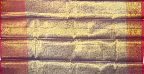 Image of VFCollections Women's Kanchipuram Silk Pure Pattu Sarees With Blouse