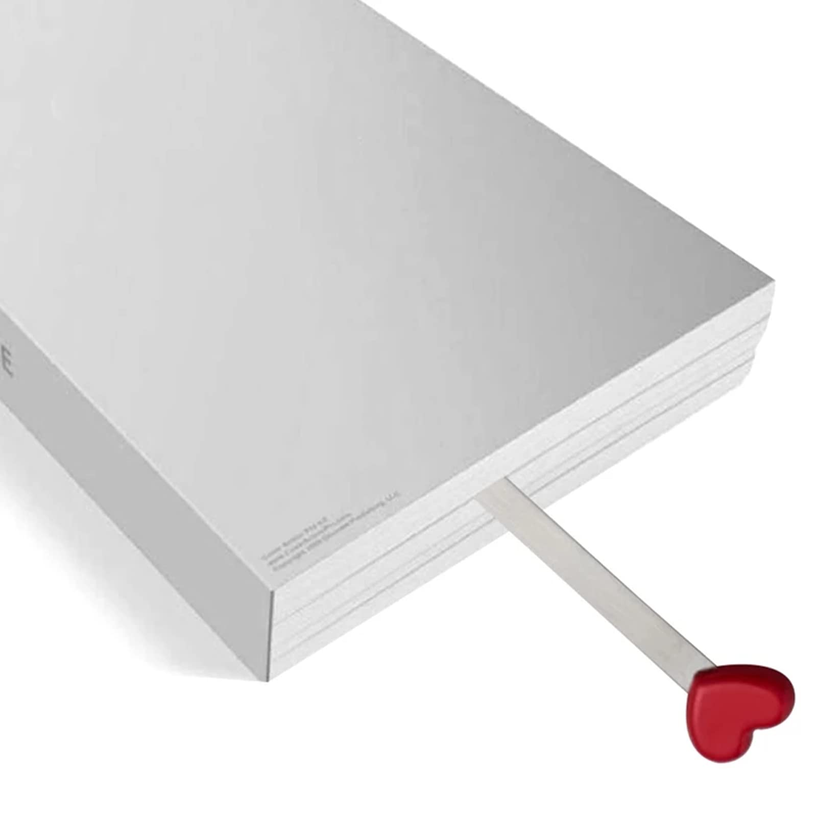 Spersonalizowane zakładki Zakładka do książki Metal Heart w kolorze czerwonym i srebrnym, zestaw 2 sztuk(Red)