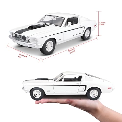 Maisto 1968 Ford Mustang GT Cobra Jet 1:18 Modelo Diecast miniatura 5
