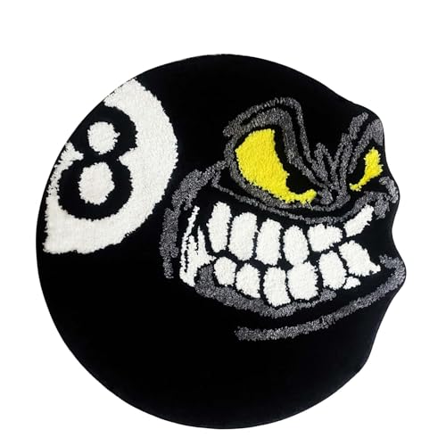Tapete redondo Angry 8 Ball, 61 cm, suave y antideslizante miniatura 1