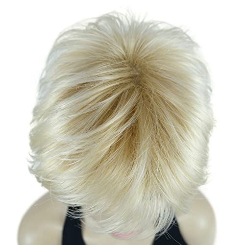 Lydell Short Layered Shaggy Wavy Full Synthetic Wigs (24BT613 Blonde Mix) - Thumbnail 7