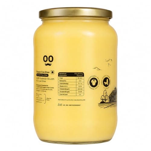 Image of Doodhvale Farms Classic Cow Ghee 100ml | Vedic Desi Ghee from Grass-Fed Cows | 100% Pure & Preservative Free | Traditional Bilona Method | Danedar, Non-GMO, Lab Tested