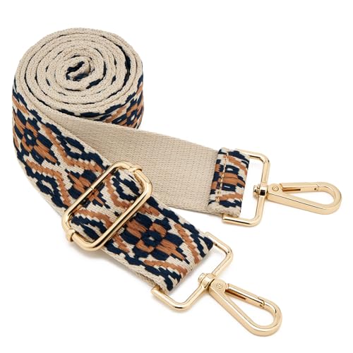 Image of ZOOEASS Wide Shoulder Strap Adjustable Replacement Belt Guitar Style Crossbody Bag Handbag Strap Multicolor Canvas Straps(Wide:1.5in)(Color8)