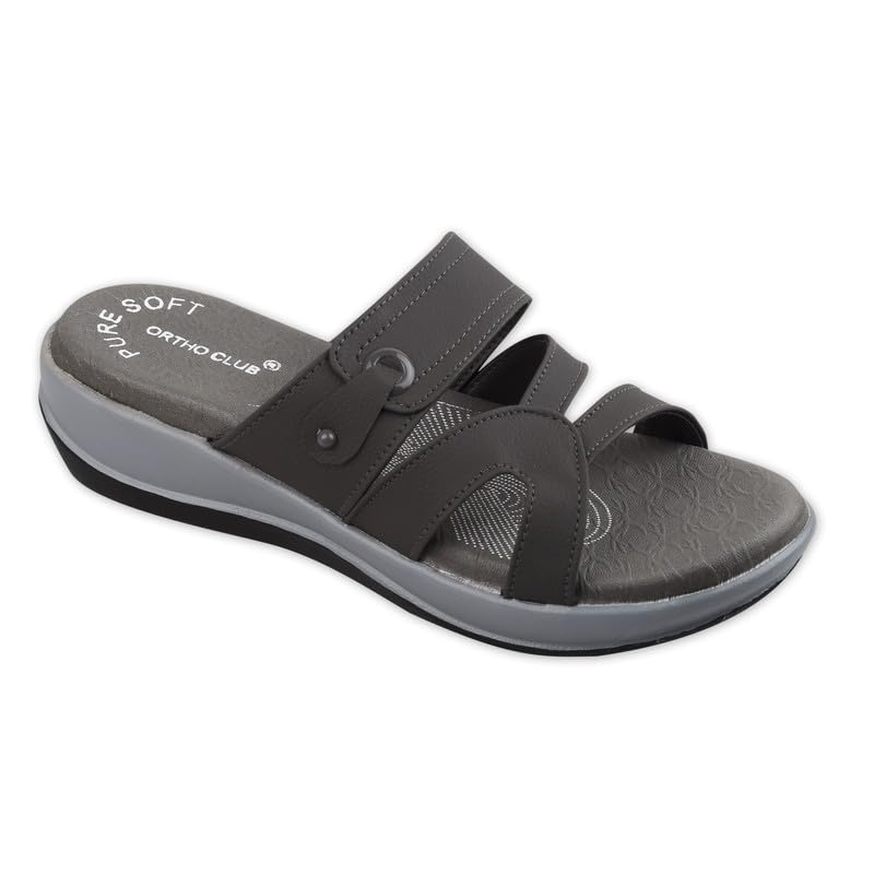 Image of ORTHO CLUB Women Orthopedic Comfort Slippers | Soft Cushioned Footbed | Anti-Slip Sole | Lightweight Daily Wear Sandals for Home & Outdoor Use