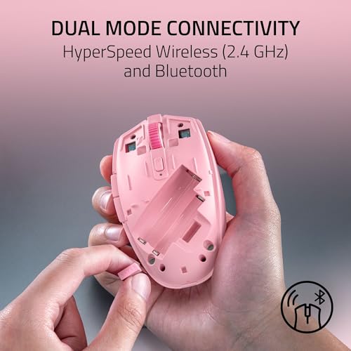 Image of Razer Orochi V2 Wireless Gaming Mouse - Ultra Lightweight & Portable, Bluetooth & 2.4GHz Wireless Connectivity, 18K DPI, Up to 1100 Hr Battery Life, Compatible with PC & Mac - Quartz Pink