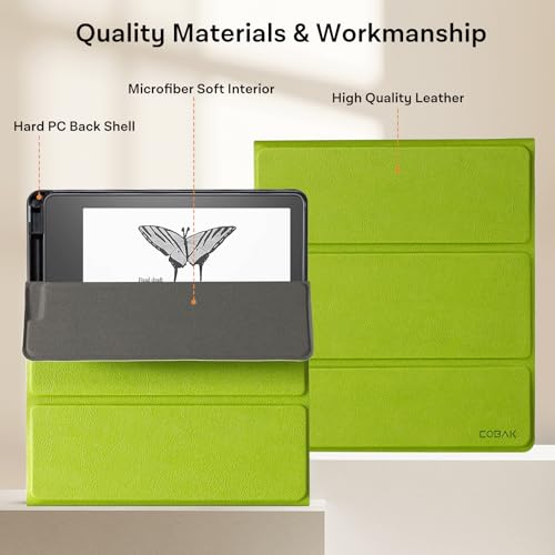 Image of CoBak Stand Case for Kindle Scribe - Premium Folio Leather Cover with Pen Holder, Auto Sleep /Wake - Compatible with 10.2 Inch Kindle Scribe (2022 /2024 Release)