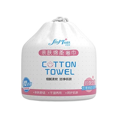 SIINMAAX washcloth Disposable Cleansing Towel Thickening Beauty Makeup Remover Cotton Reel Cotton Soft Towel face Towel Dry Wet Towel Baby can use About 55 Sections of Pearl Grain 160g*3 roll Cover