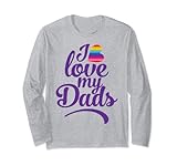 Photo Gallery i love my dads lgbtq, bandiera arcobaleno cuore orgoglioso alleato maglia a manica Photo Gallery i love my dads lgbtq, bandiera arcobaleno cuore orgoglioso alleato maglia a manica