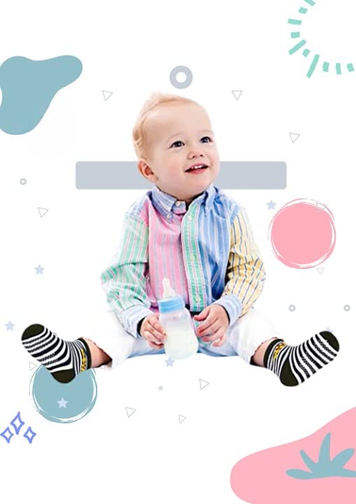 Image of SooWoo Boy's Anti-Skid Grip Cotton Socks