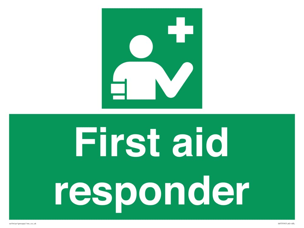 First aid responder Sign - 400x300mm - A3L