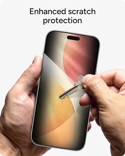 Image of ZAGG Glass Elite Privacy Screen Protector for iPhone 17 Pro Max - 5X Stronger Tempered Glass, ClearPrint Technology for Smudge Free Clarity, Smooth Feel, Full Coverage, InvisibleShield, Easy Two-Step Installation