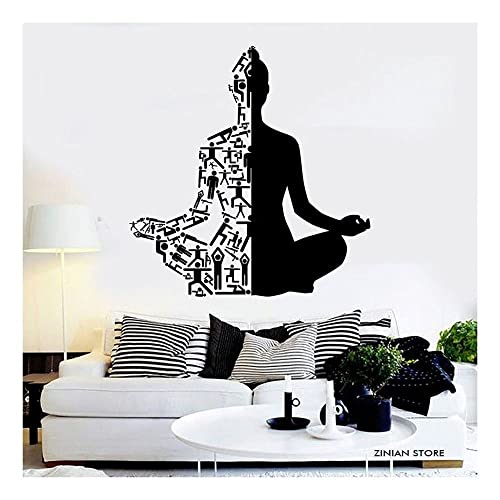 GADGETS WRAP Healthy Lifestyle Sports Wall Decals Meditation Yoga Wall ...