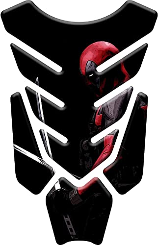 TANKPAD Protège-réservoir adhésif en résine effet 3D compatible avec Deadpool Cover