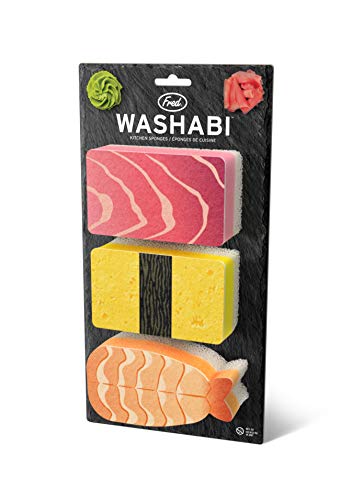 Image of Genuine Fred WASHABI Sponges, Set of 3, Sushi Assortment