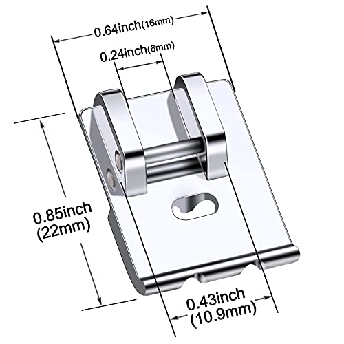 Oiiki 4 Pack Piping Sewing Machine Presser Foot, Fits All Low Shank Snap #TOP3