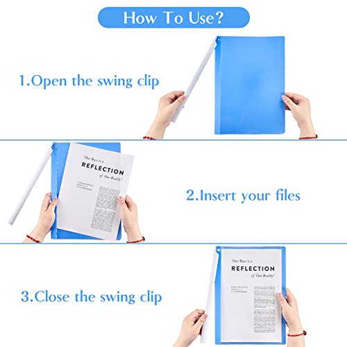 Jutieuo 5Pcs Clear Report Covers With Swing Clip, Professional Clear Front Presentation Folders Resume Folder, 30 Sheets Capacity A4 Size File Document Organizer, No Punch Needed #TOP4