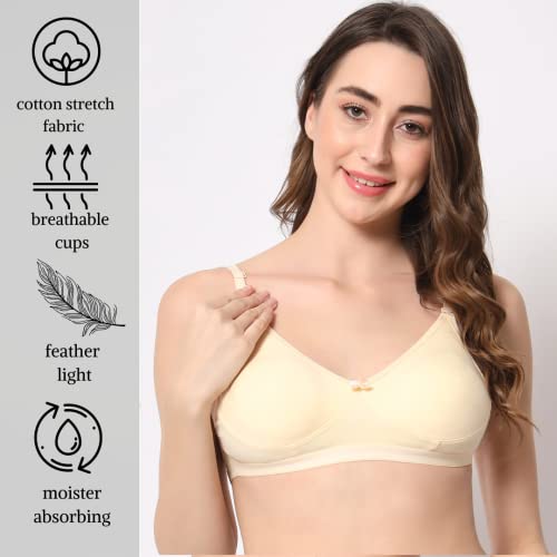 Image of Be-Wild Full Coverage Non Padded Backless Transparent Strap Bra for Women and Girls /Ladies /Black /Cotton /Casual /t-Shirts /Everyday /Regular /Bras