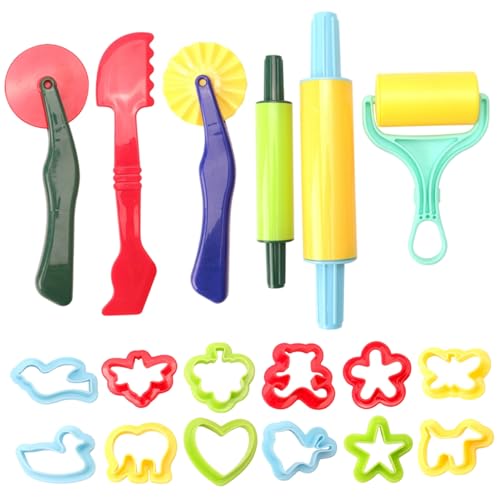 Hbbgdiy Conjunto de Actividades de Arcilla, 18 Piezas seguras y Divertidas Modelado Colorido Modelado y Herramientas PREDIANTE Toys Educational Arts and Crafts for Kids.