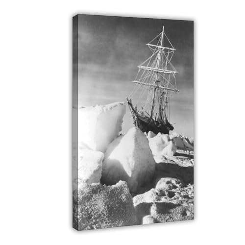 Impression sur toile The Endurance Trapped by Ice avec cadre suspendu premium