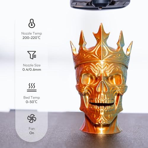 Image of AMOLEN 3D Printer Filament Bundle, Triple Colors Coextrusion Silk PLA Filament 1.75mm + /-0.02mm,Shiny Color Change 3D Printer Filament for Most FDM 3D Printer 200g X 4 Pack