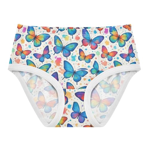 Animal Girls Underwear Toddlers 2t Cotton Little Girl Panties Colorful Watercolor Gradient Butterflies Underpants Briefs