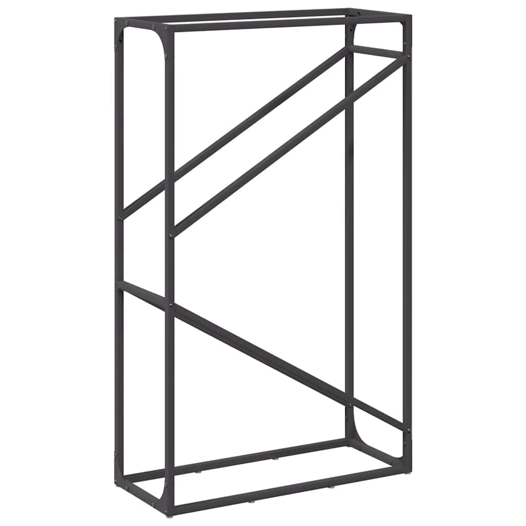 Mangloder - Estantería para leña (60 x 25 x 100 cm, acero laminado en frío, 100 kg de carga, soporte para leña para ordenar, secar, interior y terraza)