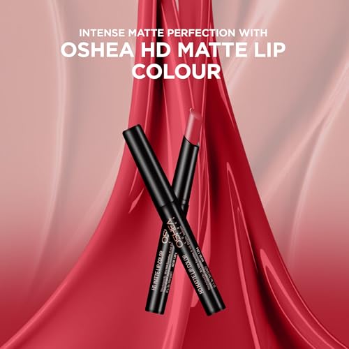 Image of Oshea Colors HD Matte Finish & Highly Pigmented Long Lasting Creamy Lipstick | Lightweight Formula Enriched with Castor Oil, Shea Butter & Jojoba Seed Oil | Free from Paraben (Queen of Night 07) 1.2g