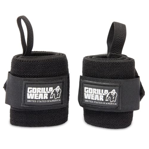 Gorilla Wear Wrist Wraps Basic - Noir - Accessoire de bodybuilding et de fitness