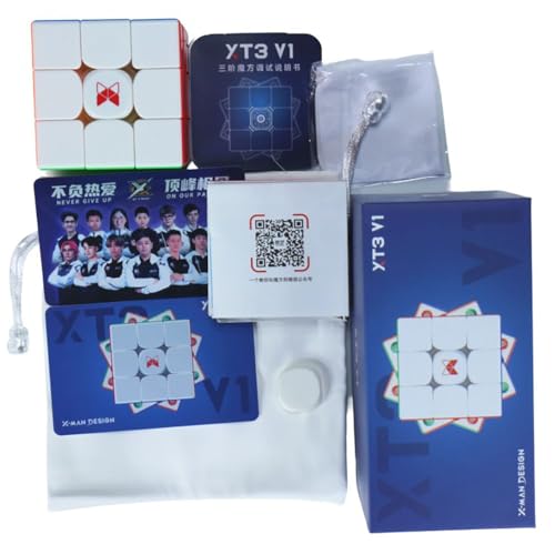 Image of Hawkister QY Toys X-Man XT3 V1 3x3 Pioneer - Magnetic MagLev Speed Cube, UV Coated, Adjustable