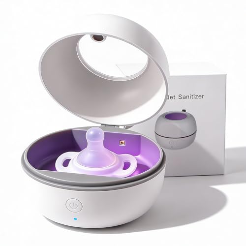 Stérilisateur portatile per ciuccio, ciuccio UV, sterilizzatore, sterilizzatore al 99,99% in 3 minuti, disinfettante UV per la casa e in viaggio, per 2...