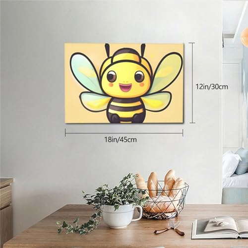 Impression sur toile d'abeille décoration murale moderne sans cadre